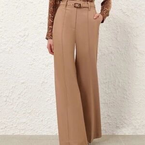 ZIMMERMANN HYPNOTIC STRETCH WOOL FLARE BISCUIT